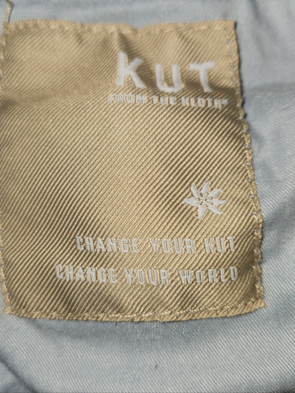 KUT From the Kloth Meg Fab AB Wide Leg High Rise Jeans Size 12 Raw Hem Milestone - Picture 12 of 12
